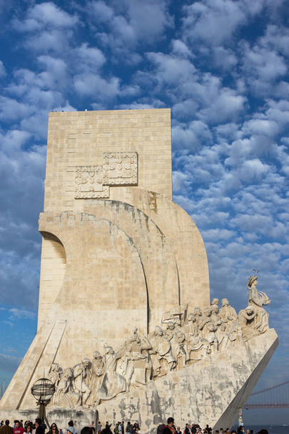 Monument to the Discoveries, Padrao dos Descobrimentos, over Tagus River in Belem quarter of Lisbon, Portugal. - Фото, изображение