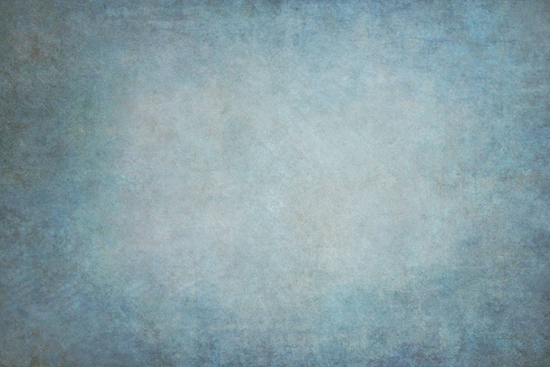 Mavi boyalı tuval veya muslin kumaş bez studio zemin - Fotoğraf, Görsel