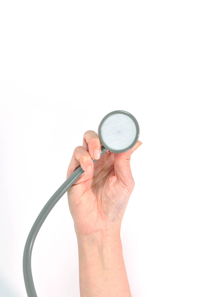 stethoscopes in doctor hand - Fotoğraf, Görsel