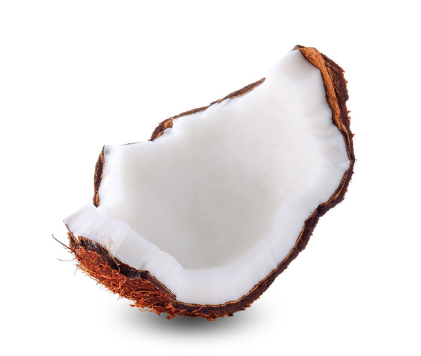 Kokosmelk geïsoleerd op witte uitknippad. - Foto, afbeelding