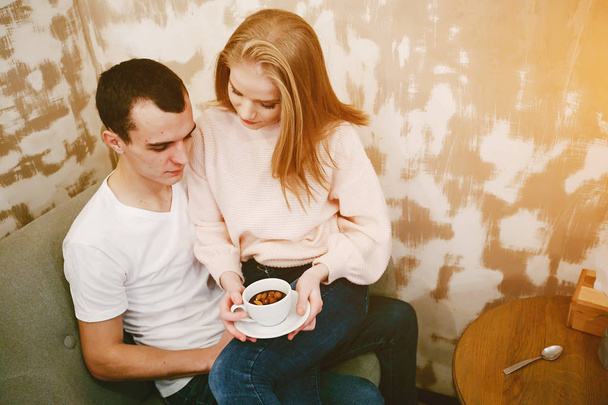 couple in a cafe - Foto, Imagem