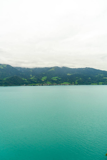 Thun Lake with cloudy in Switzerland - Valokuva, kuva