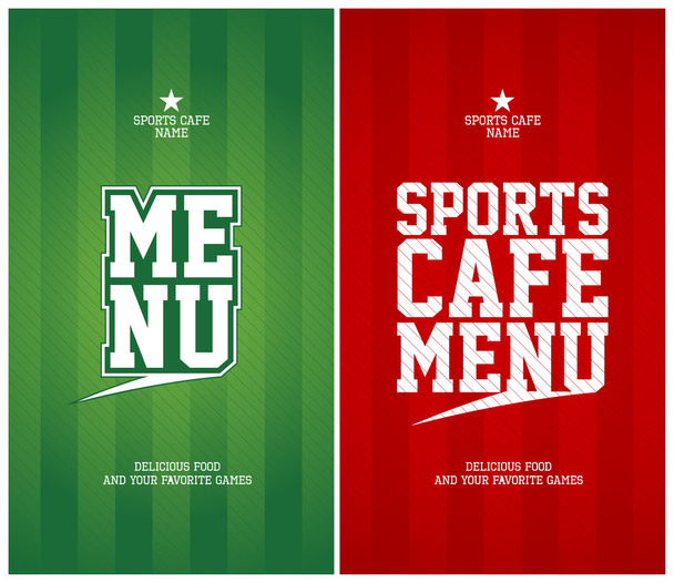 Sports Cafe Menu cards template. - Vector, Image