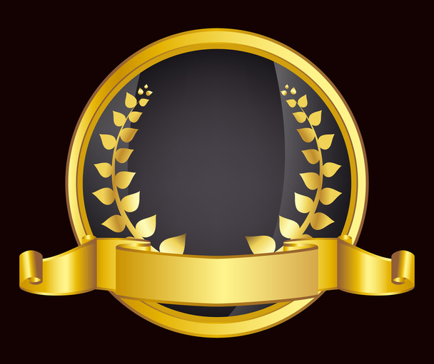 Corona de laurel de oro
 - Vector, imagen