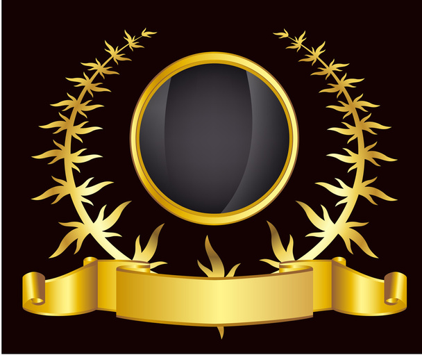 Corona de laurel de oro
 - Vector, Imagen