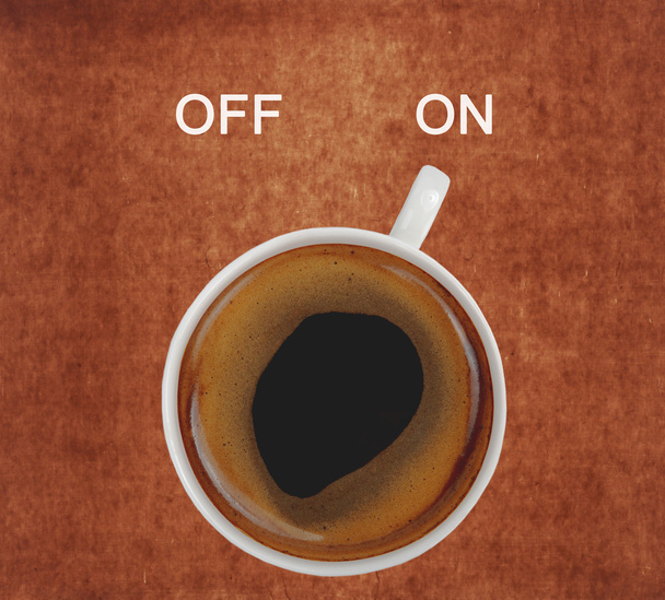 egy csésze kávé bekapcsolása - Fotó, kép