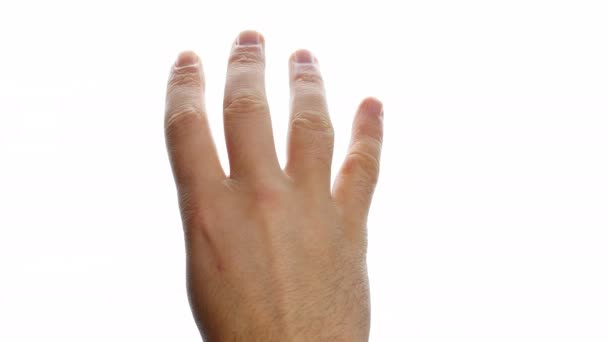 Dotyková gesta rukou obrazovky pro chytrý telefon a tablet na bílém pozadí - Záběry, video