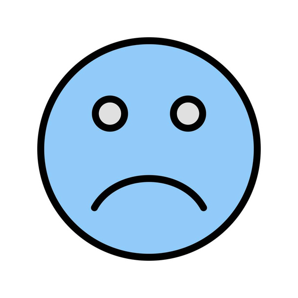 Ilustração do vetor do ícone do sinal do vetor do vetor de Emoji triste para o uso pessoal e comercial
.. - Vetor, Imagem