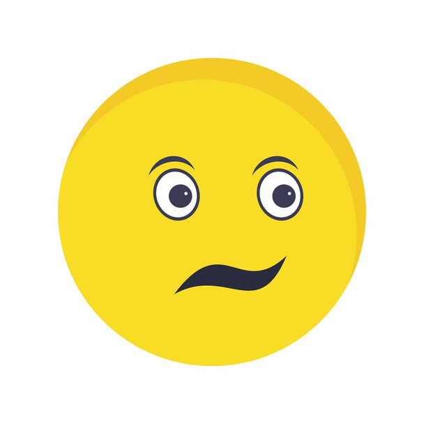 verwirrte Emoji-Vektor-Symbol-Symbol-Vektor-Illustration für den persönlichen und kommerziellen Gebrauch.. - Vektor, Bild