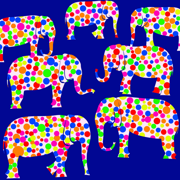 набор слонов просто векторная иллюстрация
 - Вектор,изображение