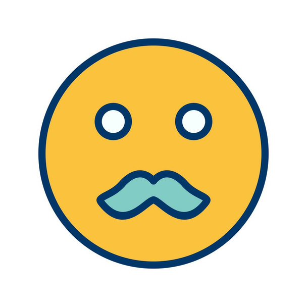 Ilustração do vetor do ícone do sinal do vetor do vetor de Moustache Emoji para o uso pessoal e comercial
.. - Vetor, Imagem
