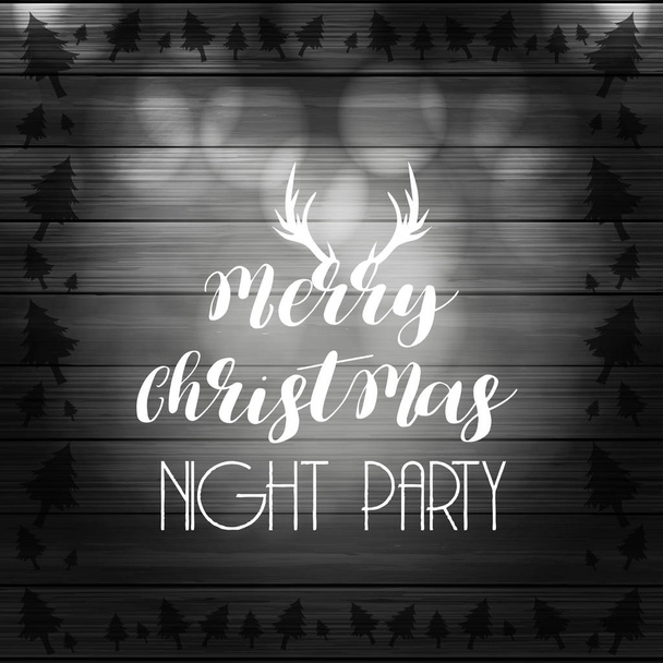 Merry Christmas Night Party achtergrond - Vector, afbeelding