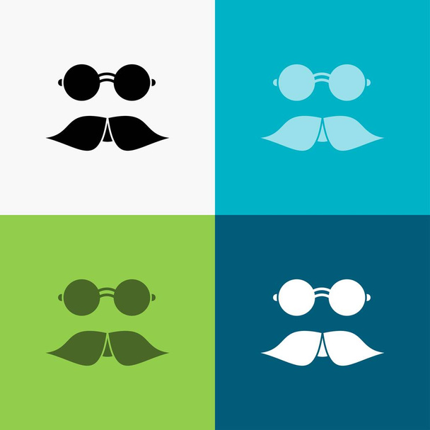moustache, Hipster, movember, lunettes, hommes Icône sur divers arrière-plan. design de style glyphe, conçu pour le web et l'application. Illustration vectorielle Eps 10
 - Vecteur, image