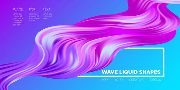 3d Abstract Liquid Colorful Shapes. - Vector, Image