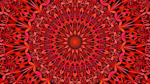 Red flower garden mandala vzor tapety - orientální vektorové grafiky pozadí jóga - Vektor, obrázek