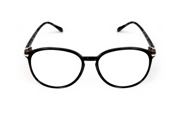 Fehér alapon elszigetelt szemüveg portré felviteléhez - Fotó, kép