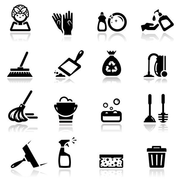 ikony nastavit čištění - Vektor, obrázek
