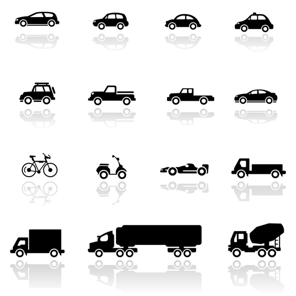 Symbolbild setzt Fahrzeuge - Vektor, Bild