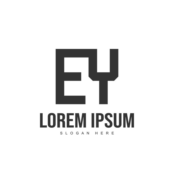 EY Letter logo suunnittelu. Alkuperäisen kirjaimen logon malli
 - Vektori, kuva