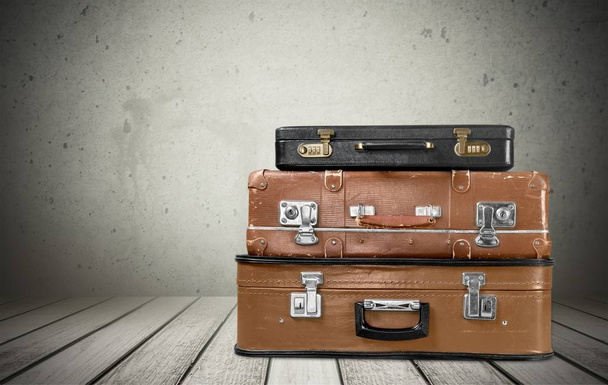 Stack of Old suitcases. Travelling concept - Fotó, kép