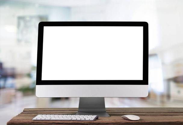 Desktop-Computer isoliert im Hintergrund - Foto, Bild
