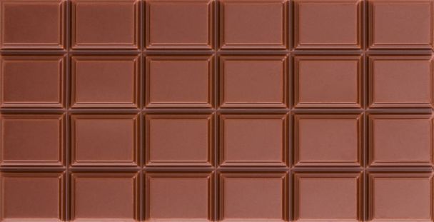 Texture of the milk chocolate bar from top view. - Photo, Image