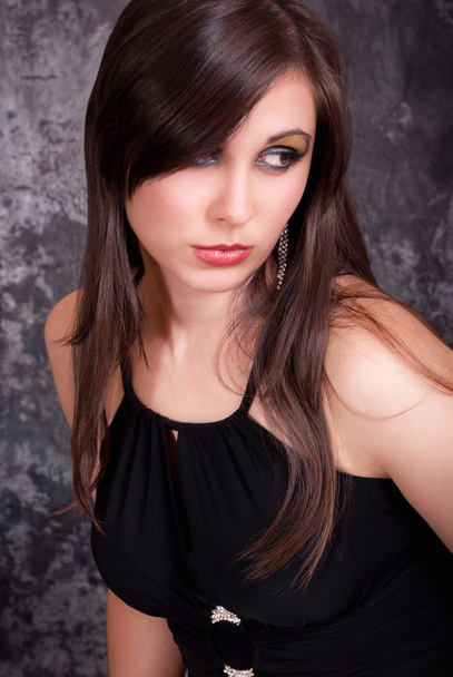 Portrait beautiful brunette - Φωτογραφία, εικόνα