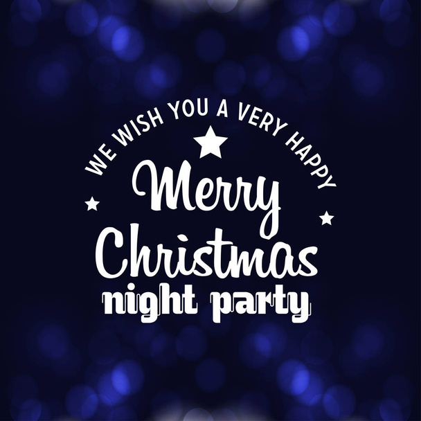 Merry Christmas Night Party achtergrond - Vector, afbeelding
