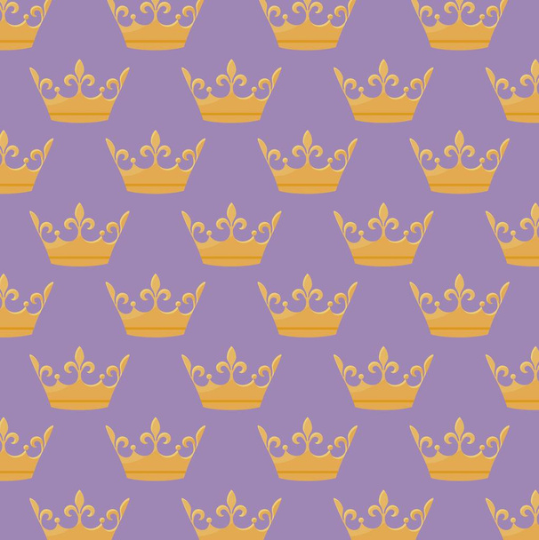 monarchical crown icon pattern - Vector, Image