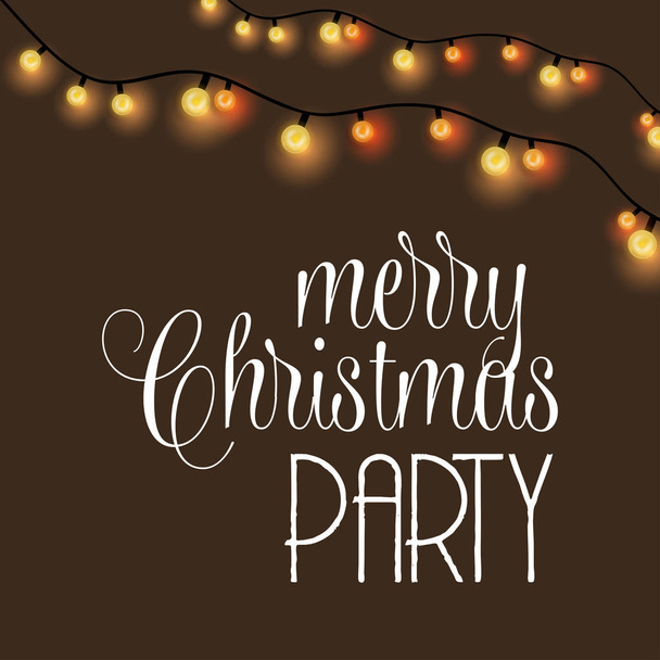 Merry Christmas Party Glowing Background - Vector, Image
