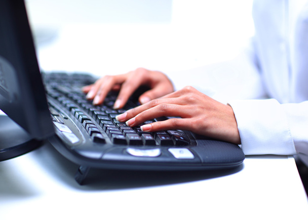 Female hands typing on computer keyboard - Valokuva, kuva