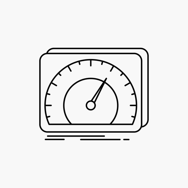 dashboard, device, speed, test, internet Line Icon. Vector isolated illustration - Wektor, obraz