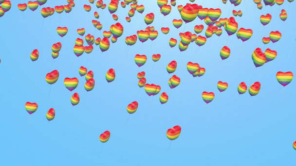 ουράνιο τόξο μπαλόνια - Πλάνα, βίντεο