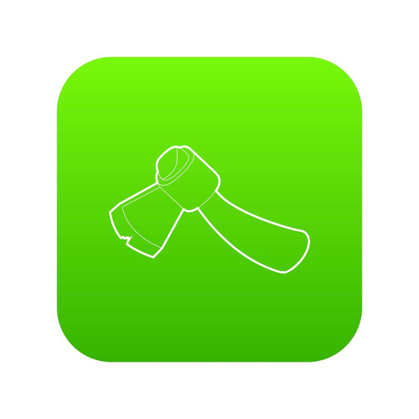 Axe icon green vector - Vector, afbeelding