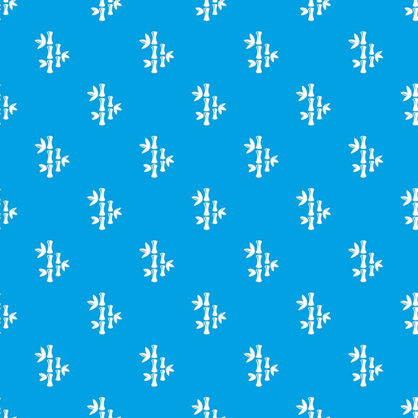 Natural bamboo pattern vector seamless blue - ベクター画像