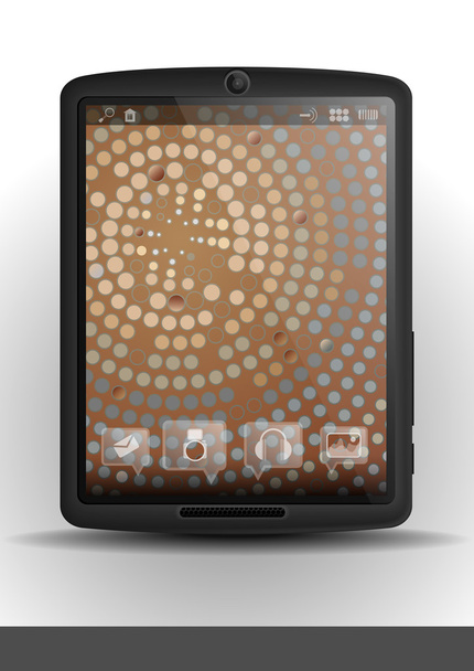 Tablet pc with mosaic wallpaper. - Vektor, kép