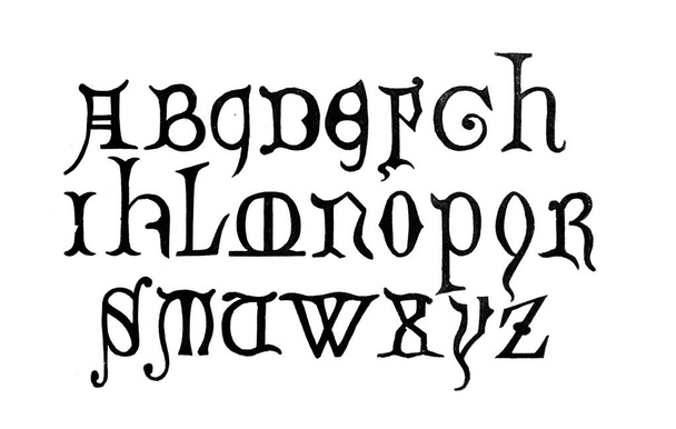 Retro lettertype. Oude en retro afbeelding - Foto, afbeelding