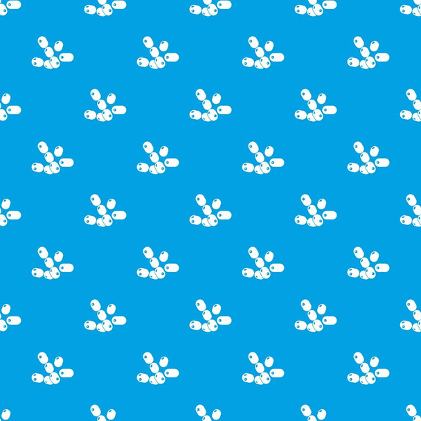 Γαλακτοβάκιλλοι βακίλλων μοτίβο διάνυσμα απρόσκοπτη μπλε - Διάνυσμα, εικόνα