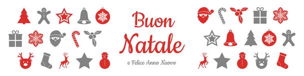 Buon Natale - traducido del italiano como Feliz Navidad. Vector
 - Vector, imagen