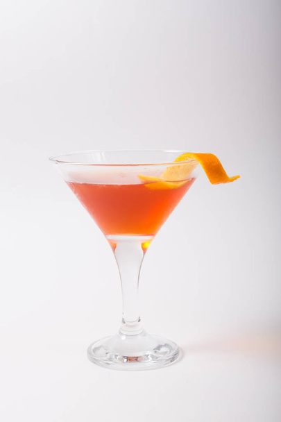 Alcohol cocktail glass on a white background - Fotoğraf, Görsel