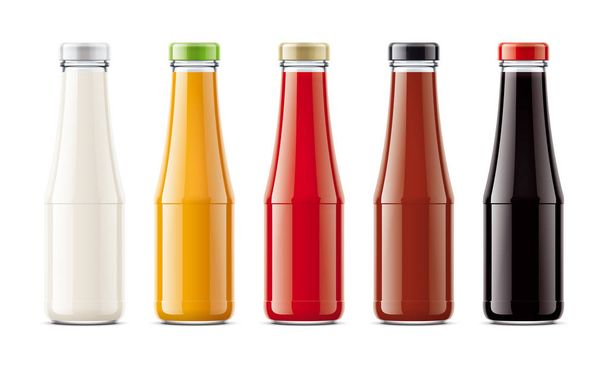 Glass bottles for sauces - Photo, Image
