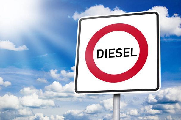 Traffic sign with no diesel allowed - Photo, Image