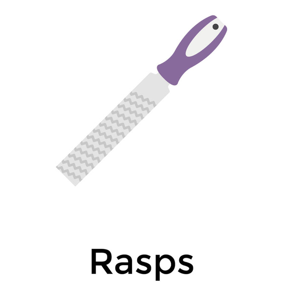 Repairing tool, rasps flat icon  - Vector, Image