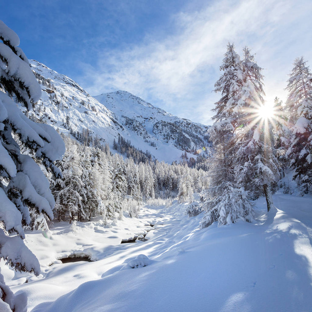 Val Roseg - Engadin (CH) - cartão postal de inverno
  - Foto, Imagem