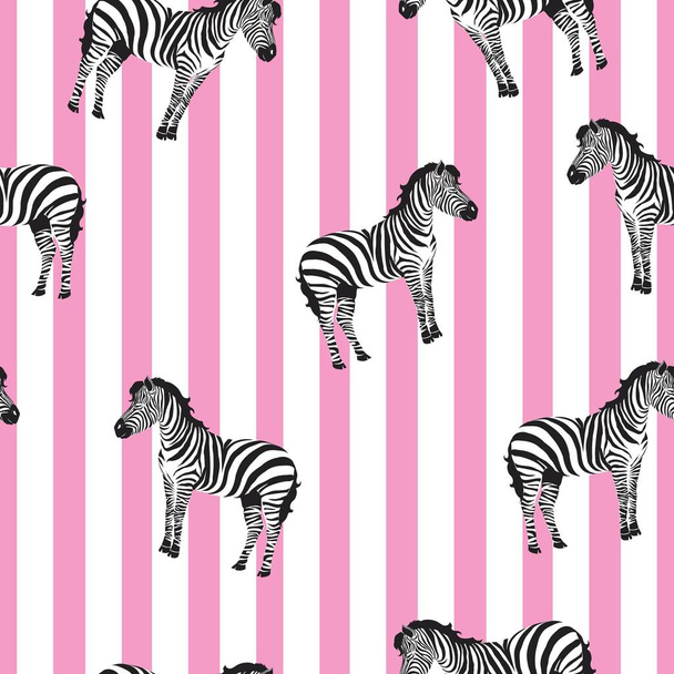 zebra pattern, kid safari print - Vetor, Imagem