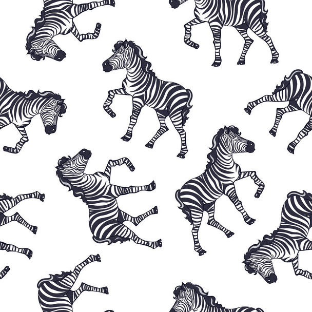 zebra pattern, kid safari print - Vector, afbeelding