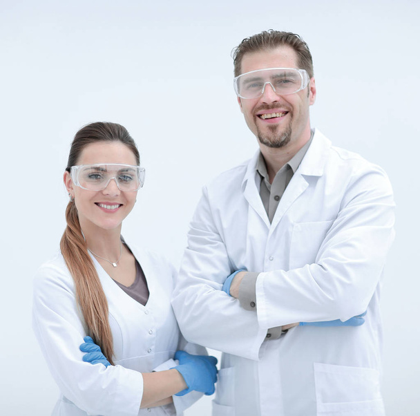 portrait of two scientists biologists - Фото, изображение