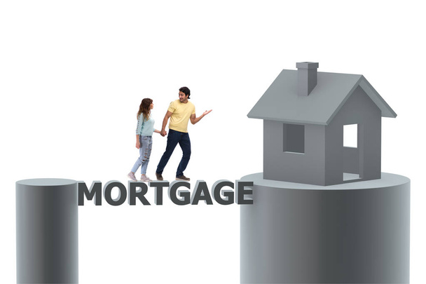 Concepto de préstamo hipotecario familiar para vivienda
 - Foto, imagen