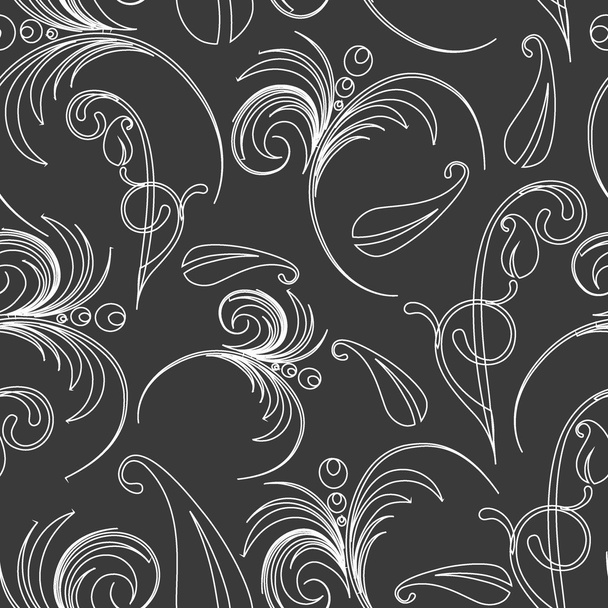 Seamless flowers abstract pattern vector. if necessary it is possible to change colors easily. - Vetor, Imagem