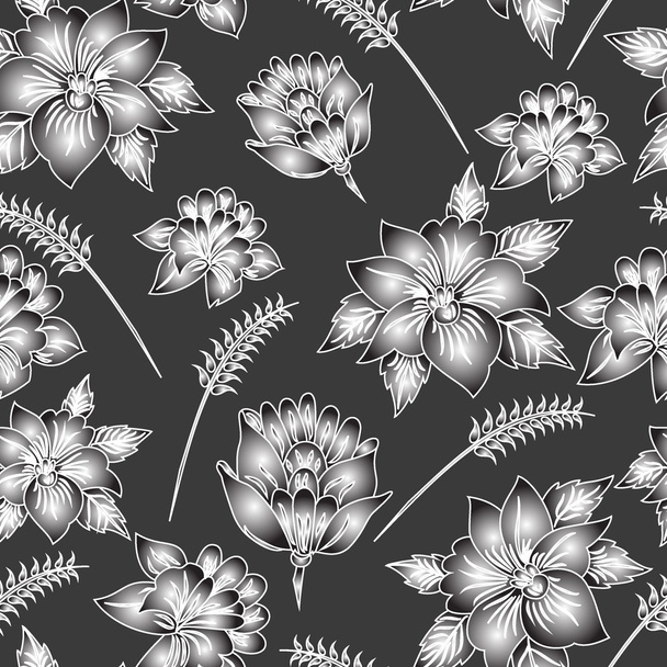 Seamless flowers abstract pattern vector. if necessary it is possible to change colors easily. - Wektor, obraz